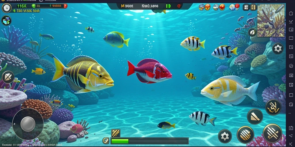Screenshot gameplay menampilkan keseruan menembak ikan.