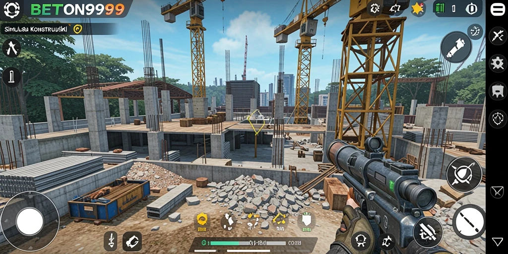 Tampilan gameplay BETON999 yang menakjubkan dan realistis.