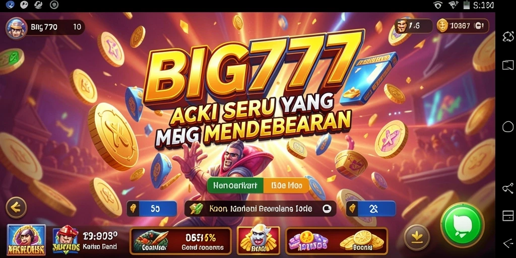 Gameplay mendebarkan dalam aksi penuh adrenalin di BIG777.