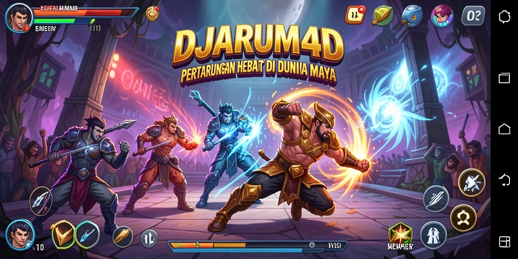Tampilan mendebarkan dari game Fighting DJARUM4D dengan karakter yang beraksi.