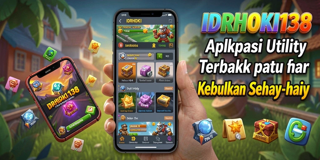 Tampilan menarik dari aplikasi IDRHOKI138 yang menampilkan fitur-fitur Utility.