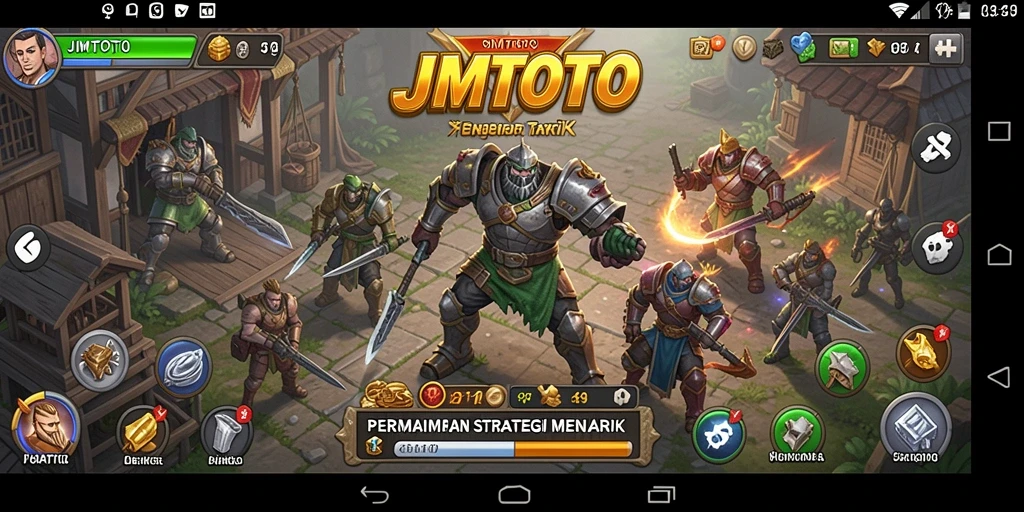 Tampilan gameplay menegangkan dan penuh strategi di JMTOTO.