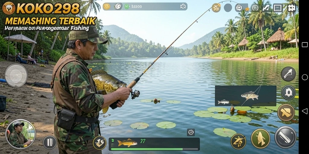 Tampilan gameplay seru dalam KOKO288 yang menggambarkan pengalaman memancing.