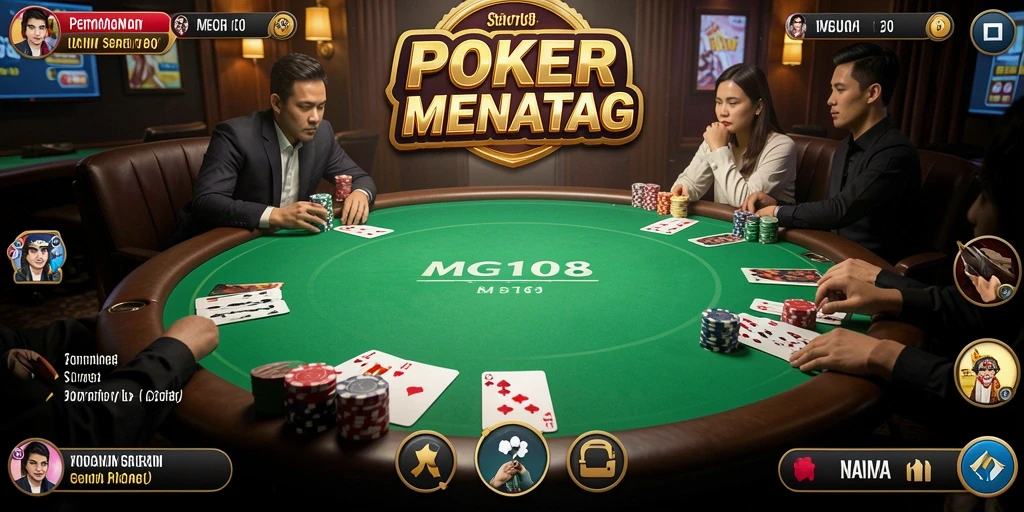 Tampilan gameplay Poker yang menarik dan penuh aksi.