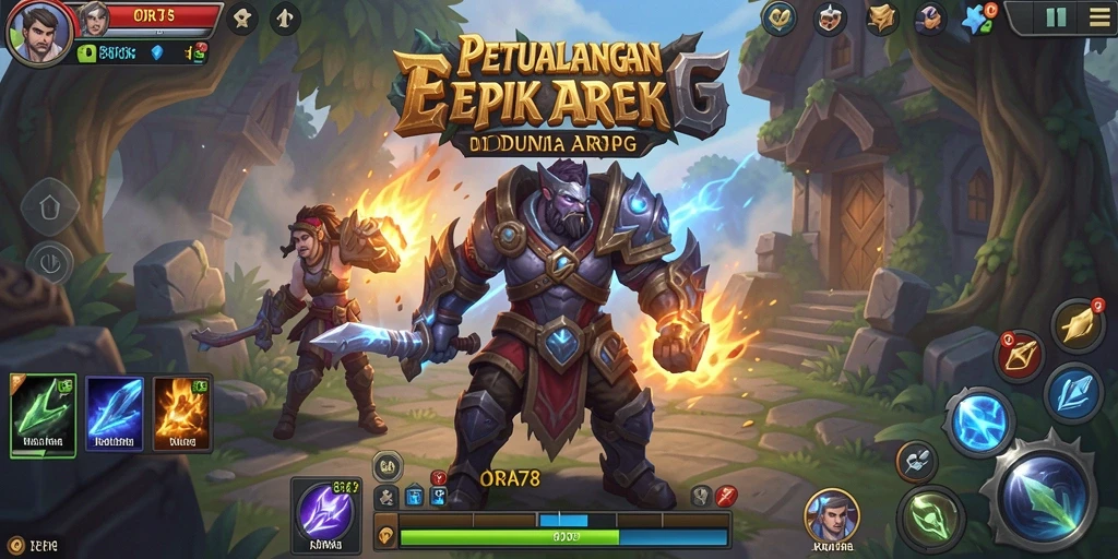 Tangkapan layar gameplay ORA78 yang menampilkan aksi pertempuran seru.