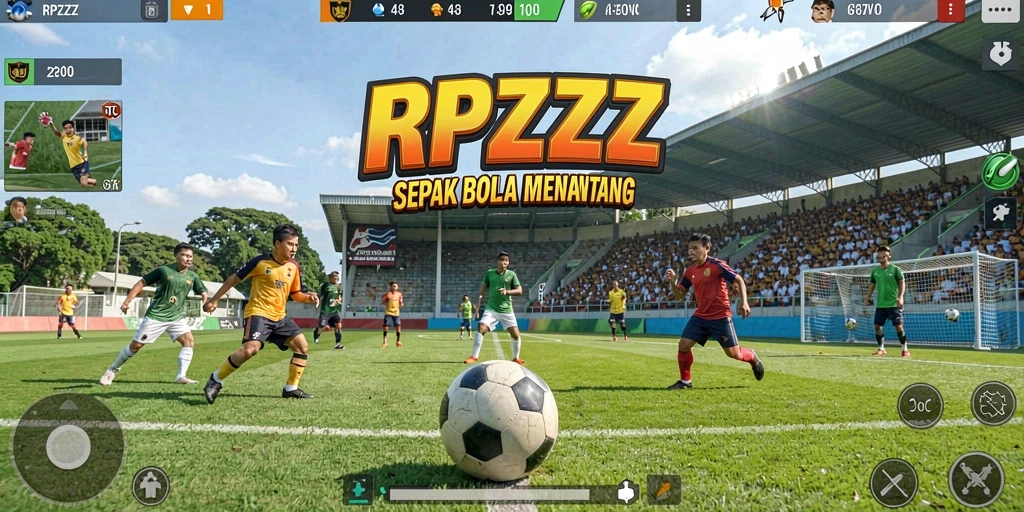 Screenshot utama RPZZZ menampilkan pemain dalam aksi mendebarkan di lapangan.