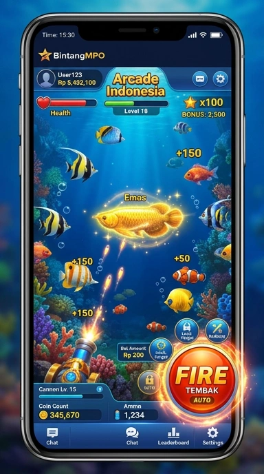 Screenshot aplikasi bintangmpo menampilkan berbagai kategori yang tersedia.